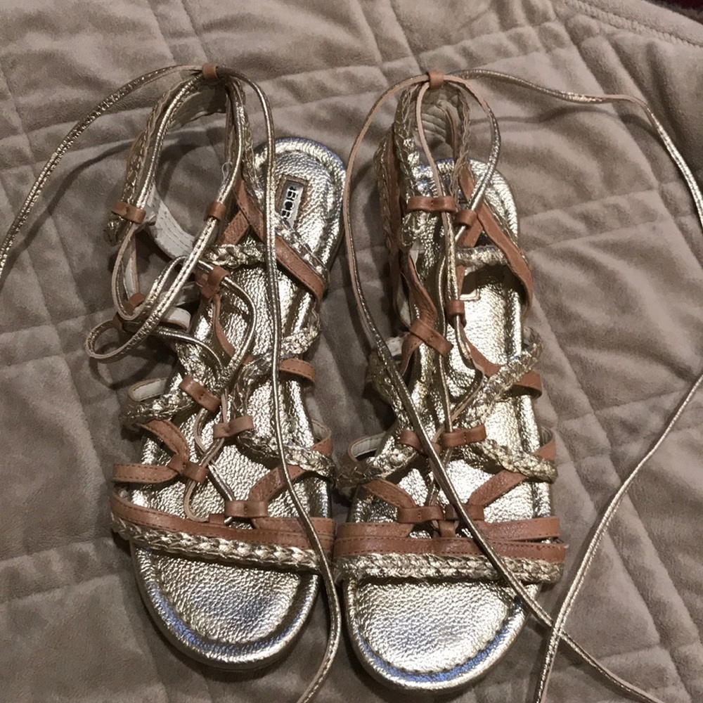 Bcbgeneration sandals gold and light brown
